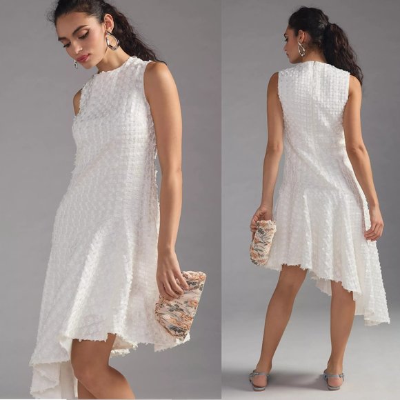 Anthropologie Dresses & Skirts - Anthroplogie Eva Franco Textured Asymmetrical Dress w/Floral Sunburst Pattern